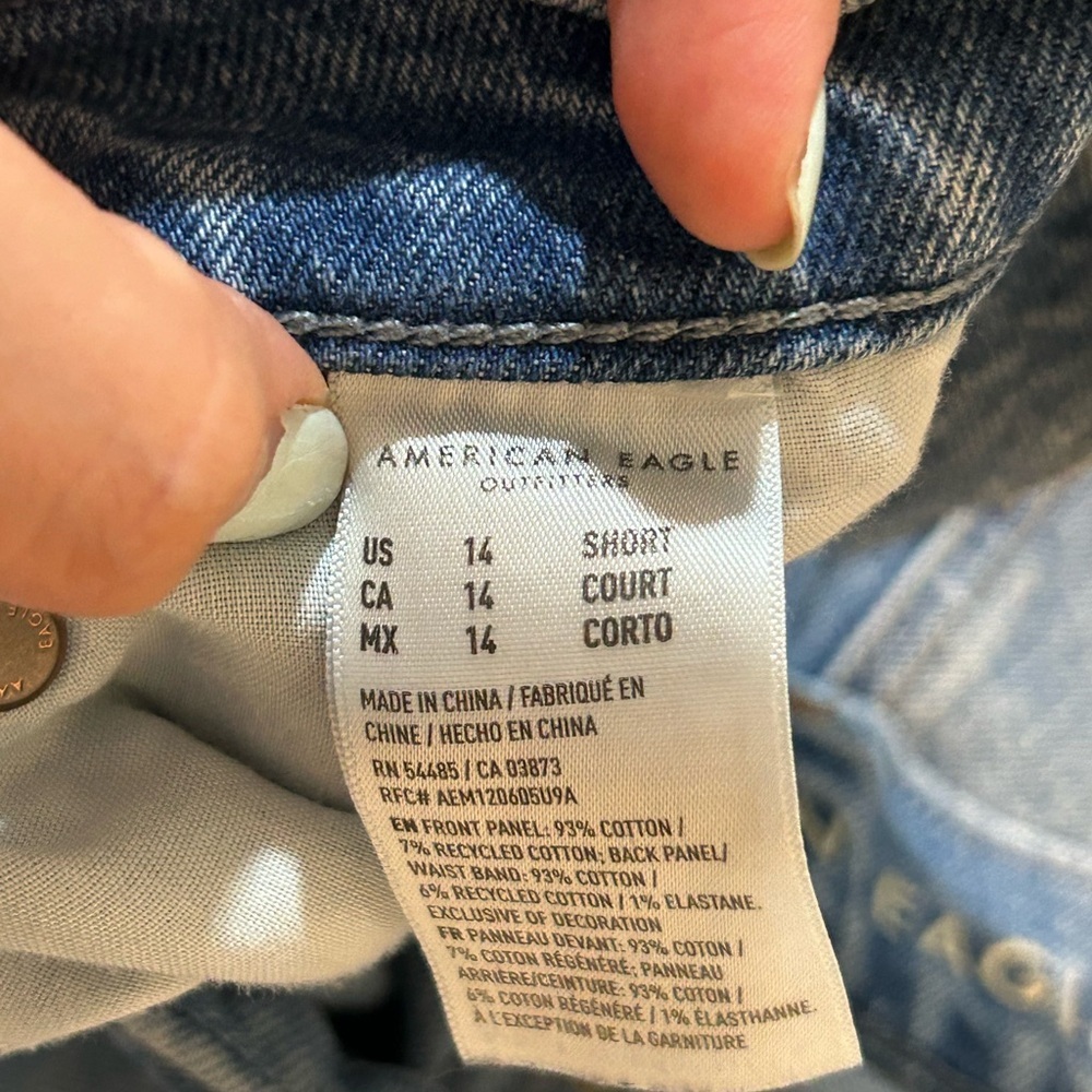 American Eagle Outfitters Dark Blue Curvy Denim Jeans Curvy 90’s straight - Picture 5 of 8